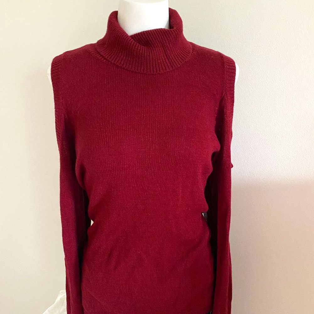 Cold Shoulder Turtleneck